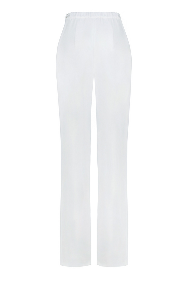 ELEGIA WHITE SILK CLASSICAL PANTS