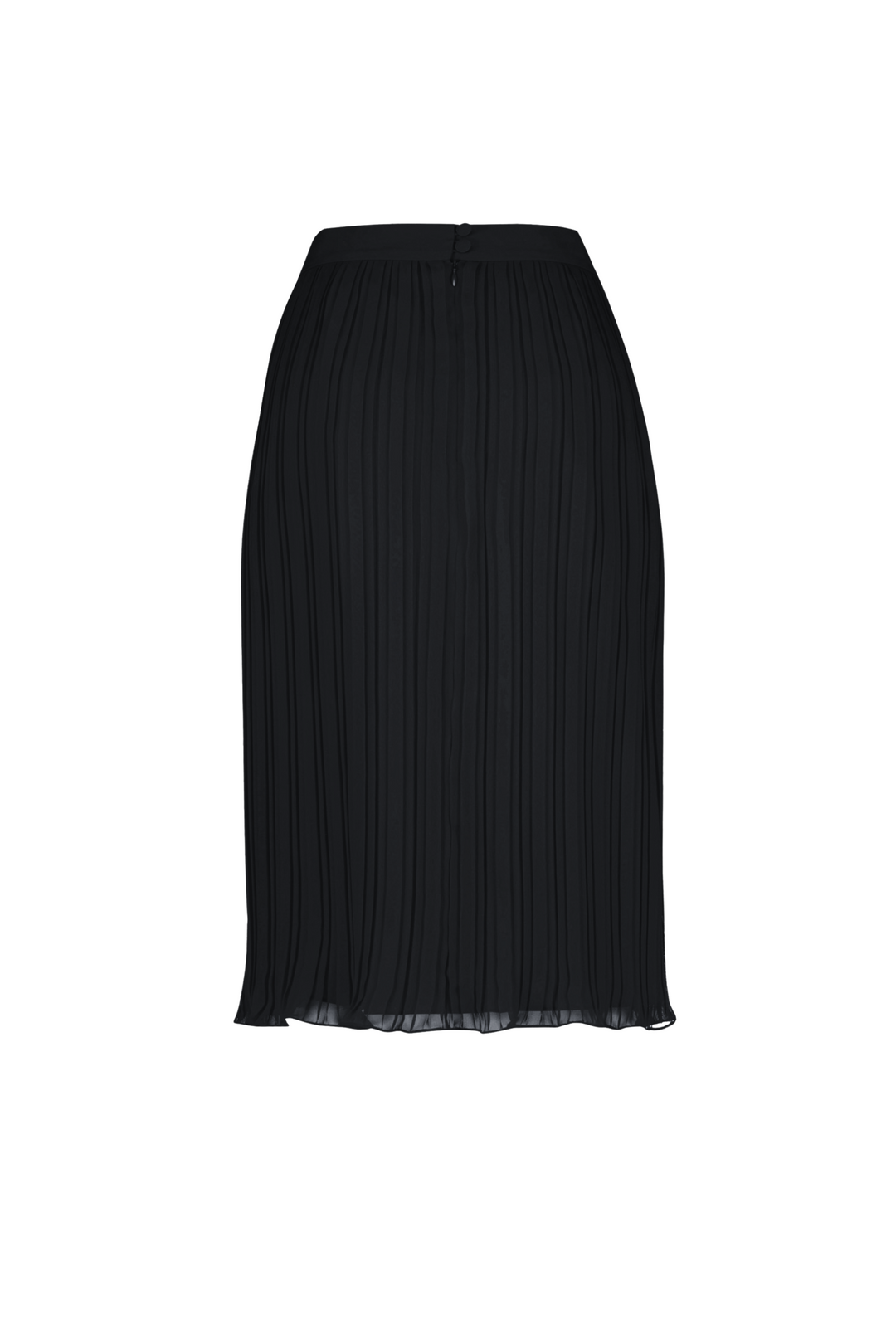 LANTANA BLACK PLISSÉ PENCIL SKIRT