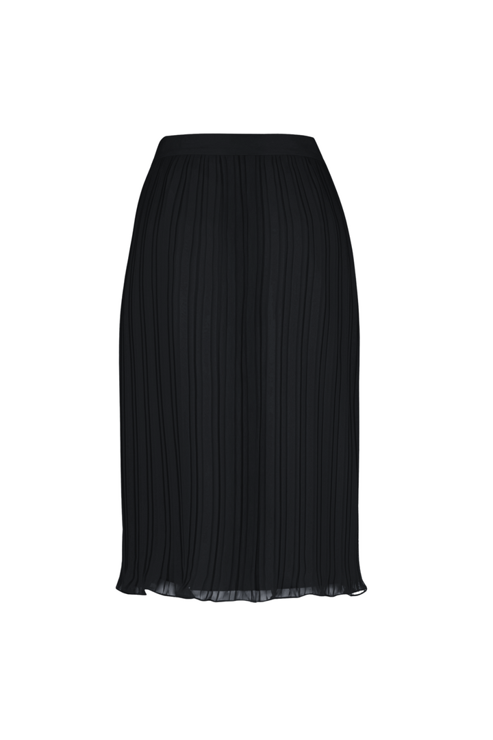 LANTANA BLACK PLISSÉ PENCIL SKIRT