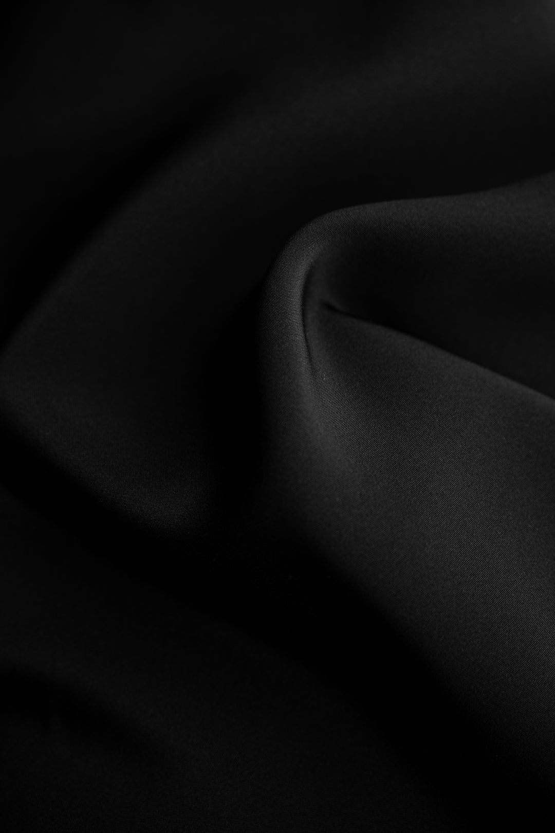 ARMERIA BLACK SILK LONG-SLEEVED SLIP DRESS