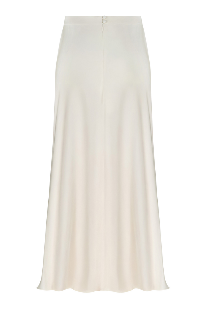 GLADIOLUS CREAM SILK SLIP SKIRT