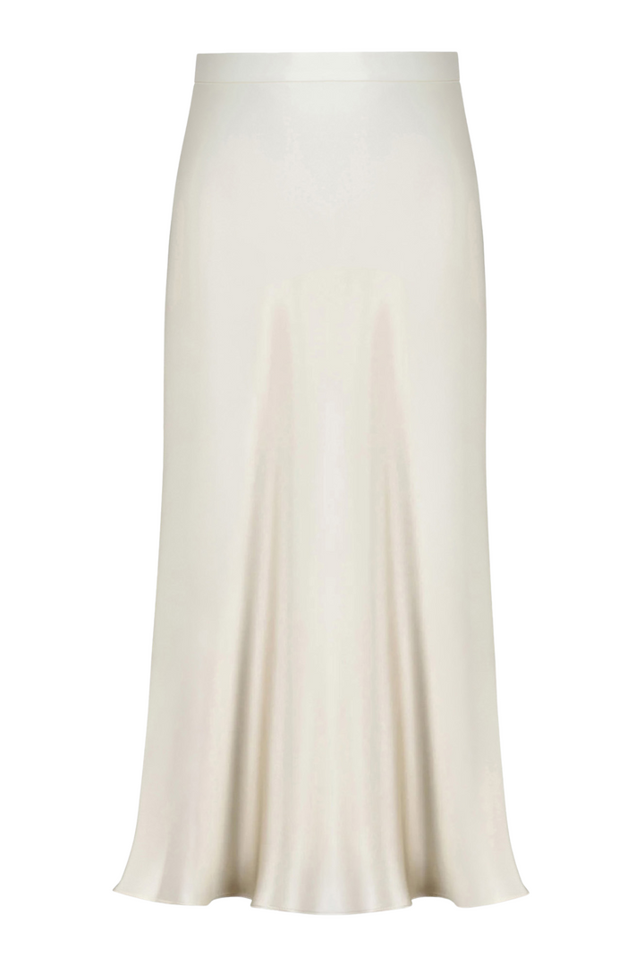 GLADIOLUS CREAM SILK SLIP SKIRT