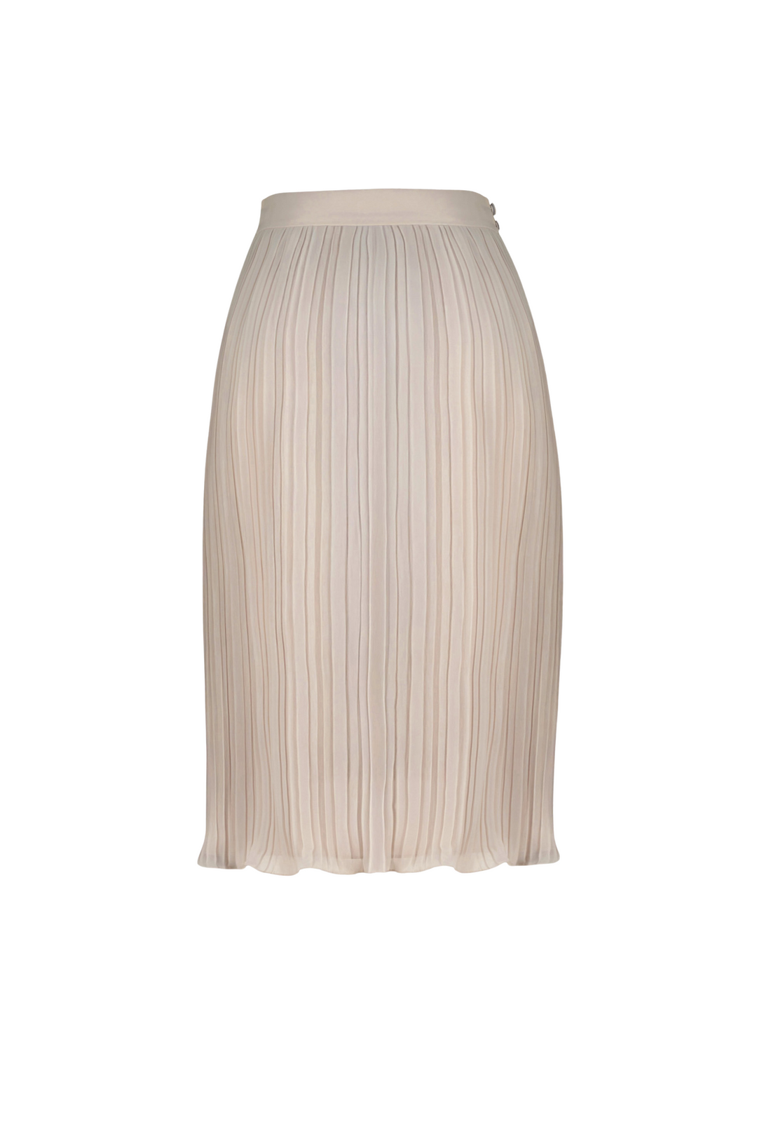 LANTANA PALE BEIGE PLISSÉ PENCIL SKIRT