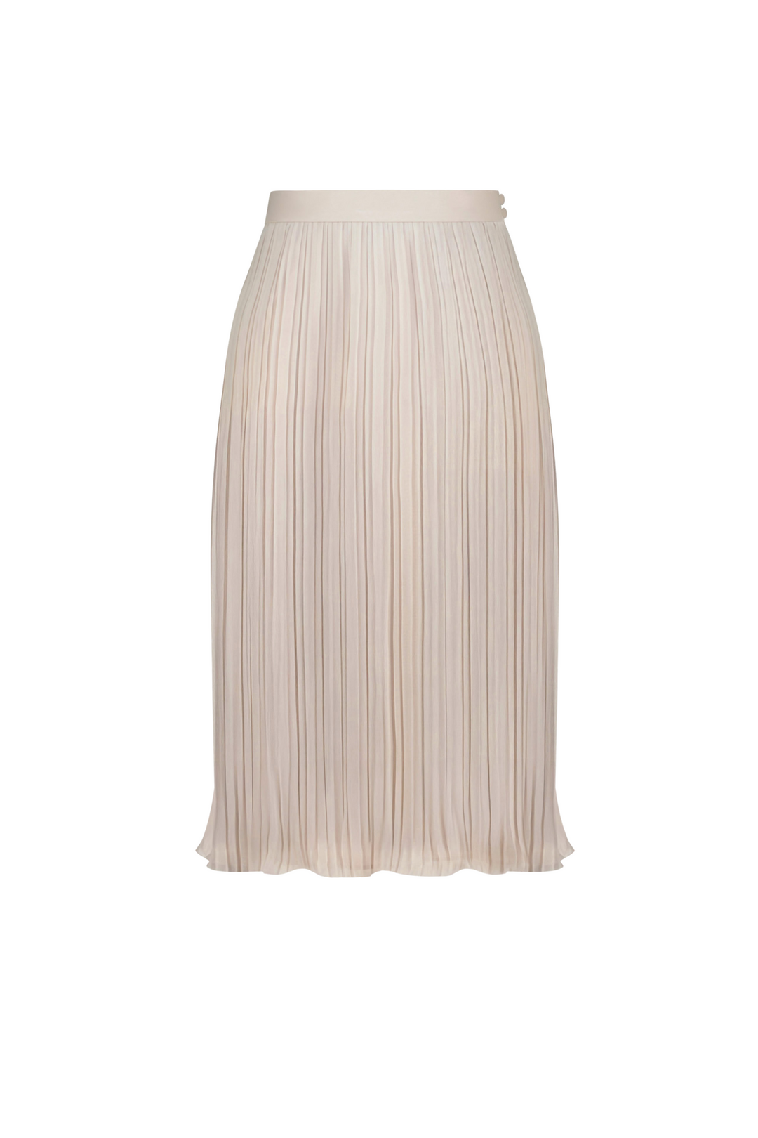 LANTANA PALE BEIGE PLISSÉ PENCIL SKIRT