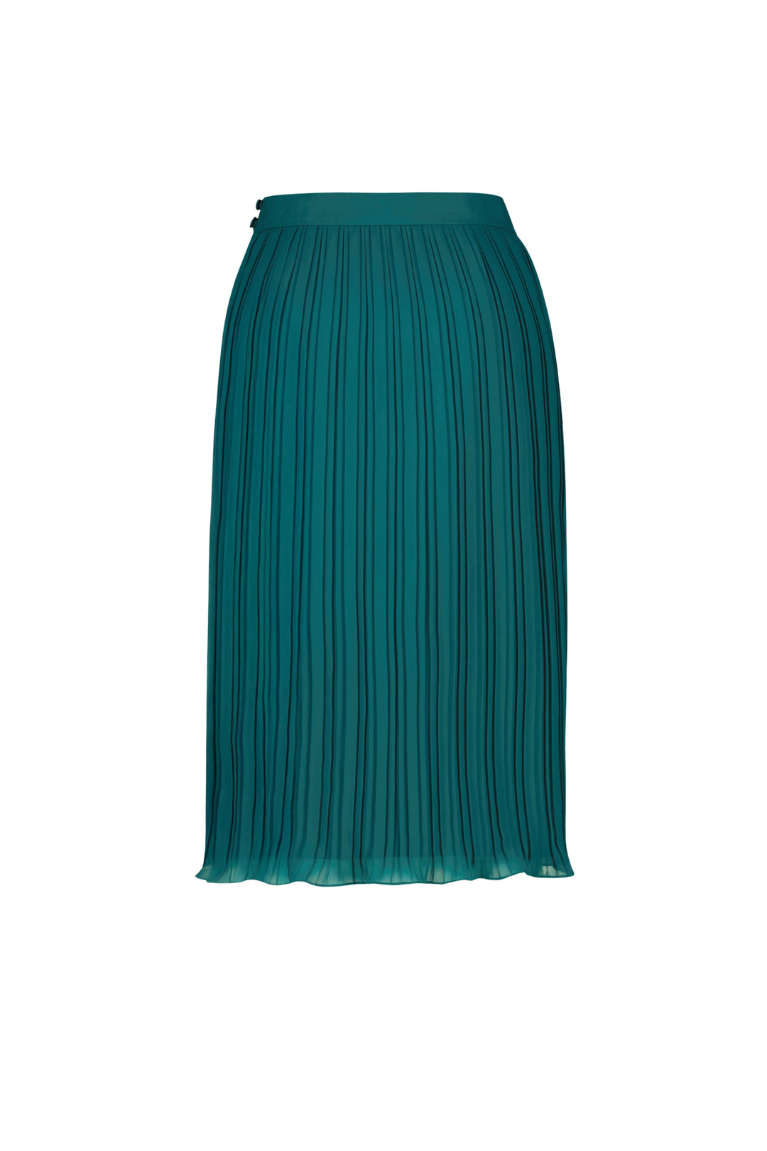 LANTANA TEAL PLISSÉ PENCIL SKIRT