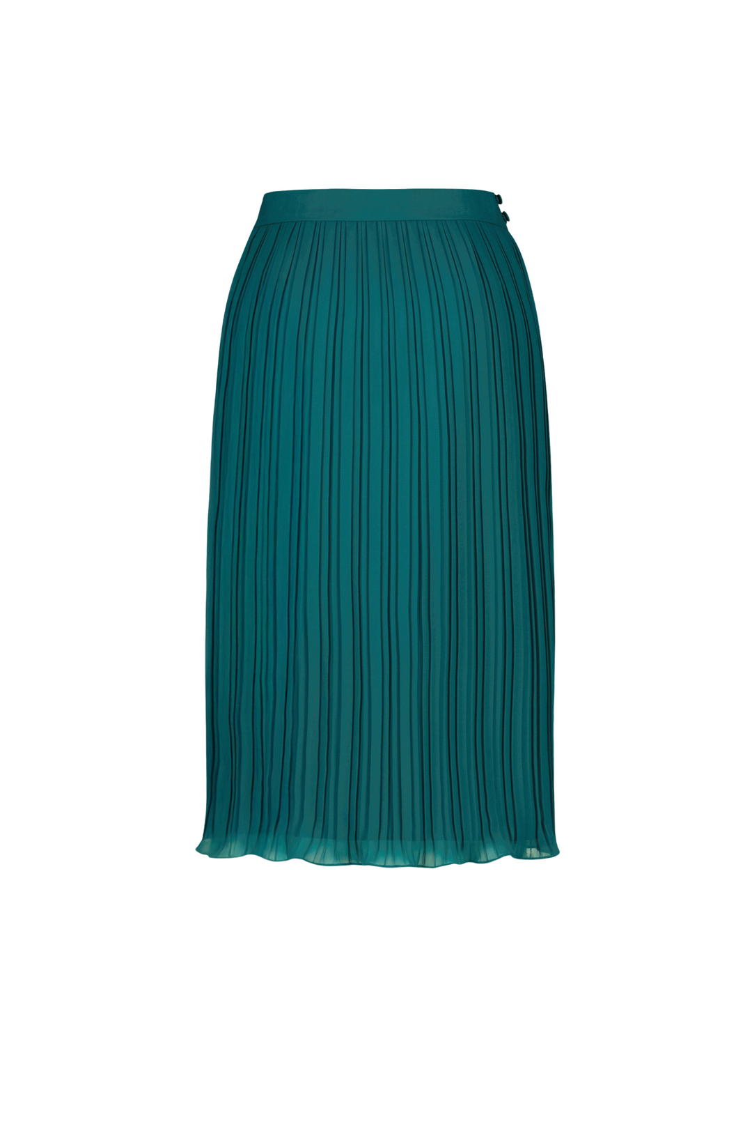 LANTANA TEAL PLISSÉ PENCIL SKIRT