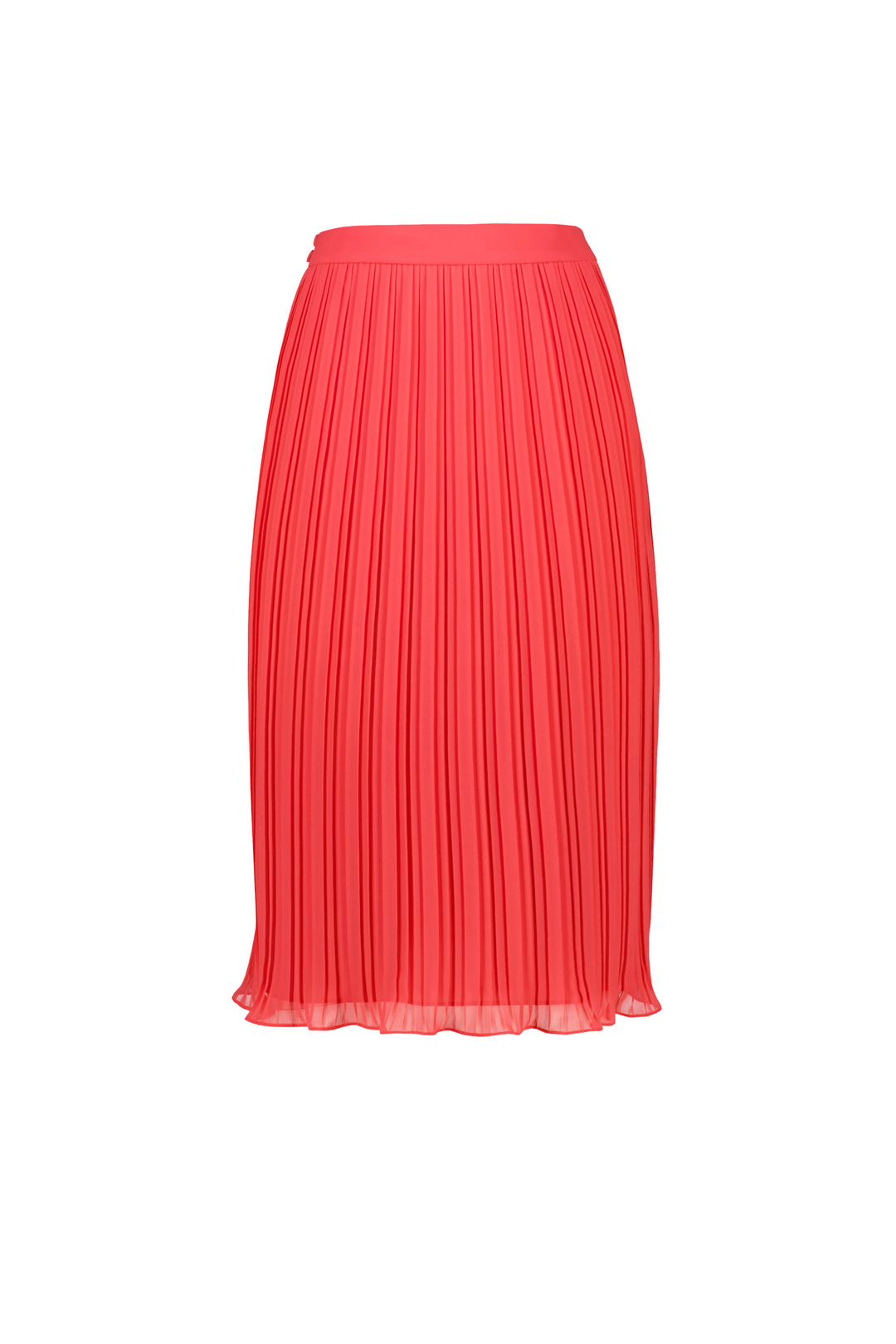 LANTANA CORAL PLISSÉ PENCIL SKIRT