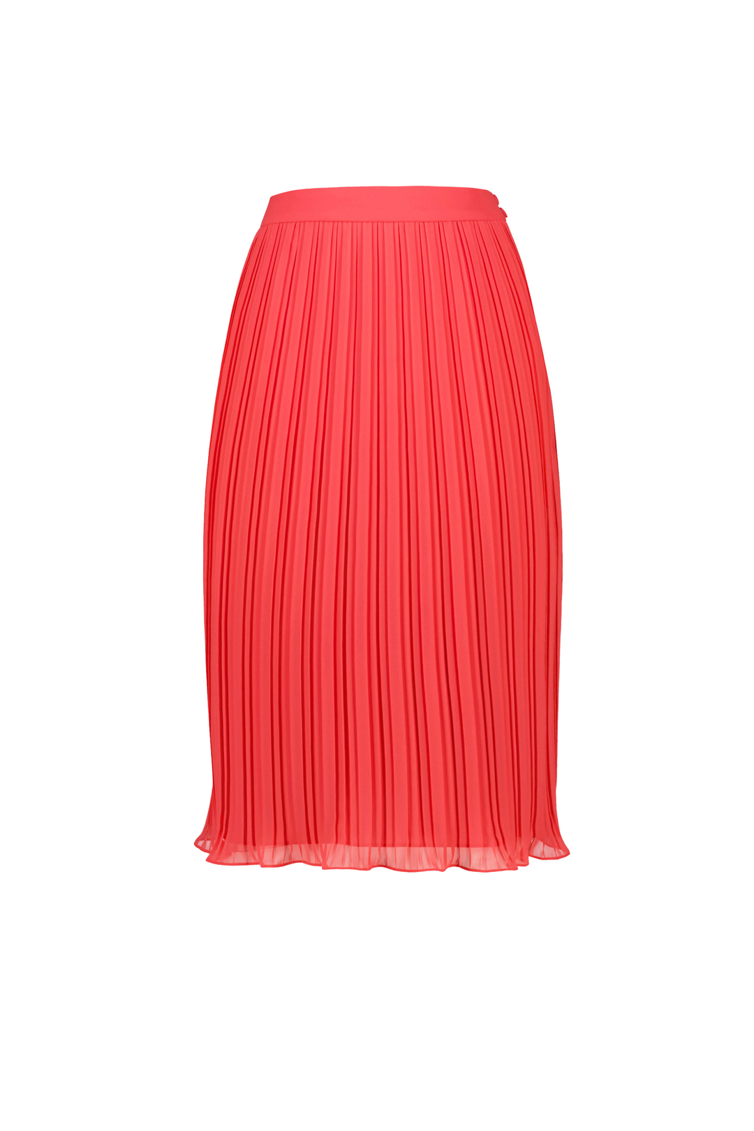 LANTANA CORAL PLISSÉ PENCIL SKIRT