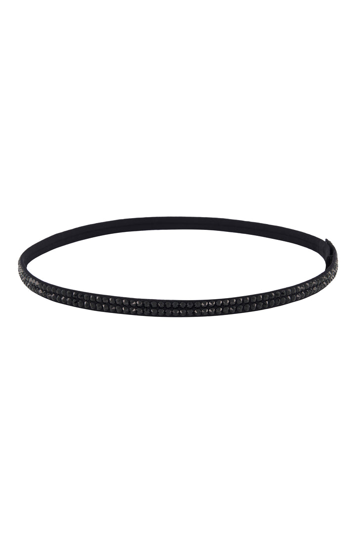 SKINNY BLACK CRYSTAL BELT