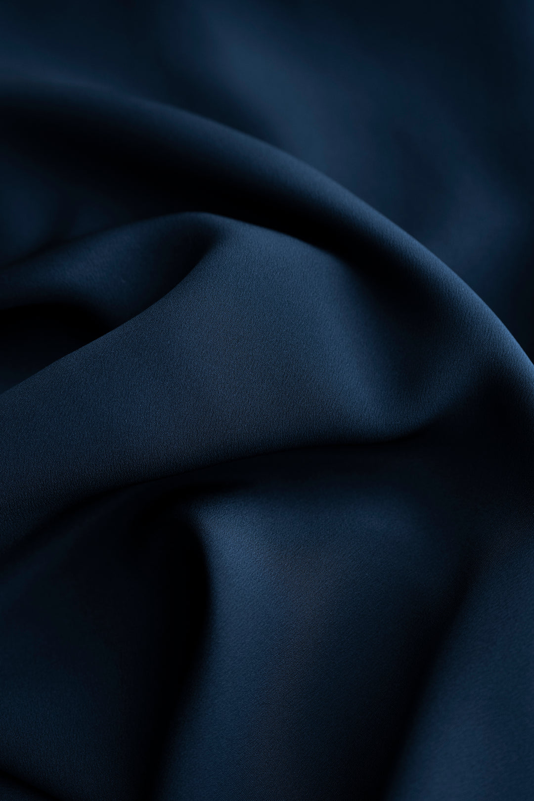 GARDENIA NAVY BLUE LONG-SLEEVE SILK BLOUSE WITH BOW DETAIL
