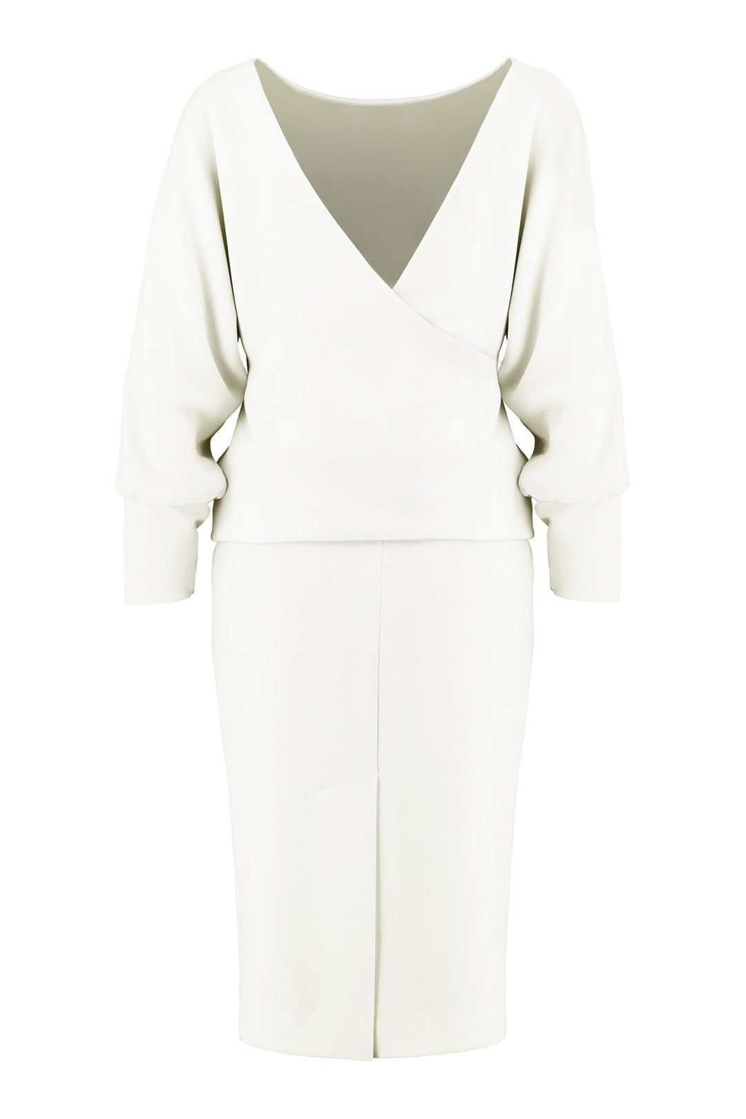 KAEMPFERIA ELEGANT IVORY OPEN BACK DRESS