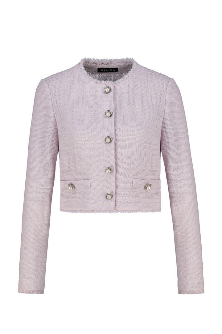 LITHODORA PALE LAVENDER TEXTURED WOOL SILK BLEND JACKET