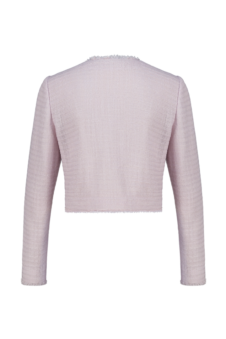 LITHODORA PALE LAVENDER TEXTURED WOOL SILK BLEND JACKET