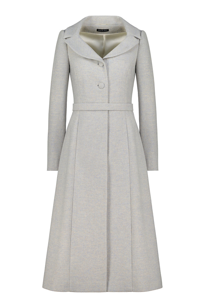 LOTUS GRAY WOOL CASHMERE TWEED COAT DRESS