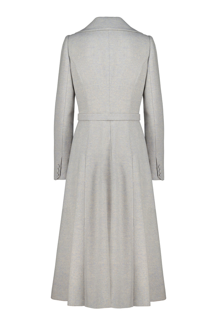 LOTUS GRAY WOOL CASHMERE TWEED COAT DRESS