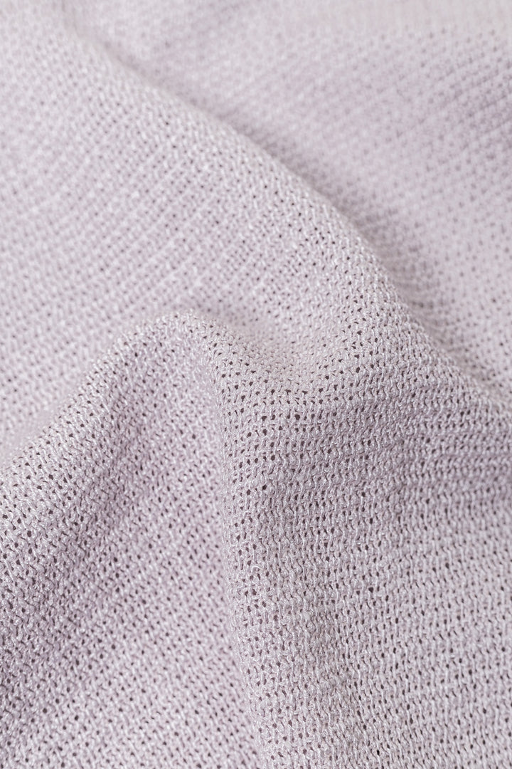 CANELLA PALE LAVENDER TEXTURED WOOL-SILK BLOUSE