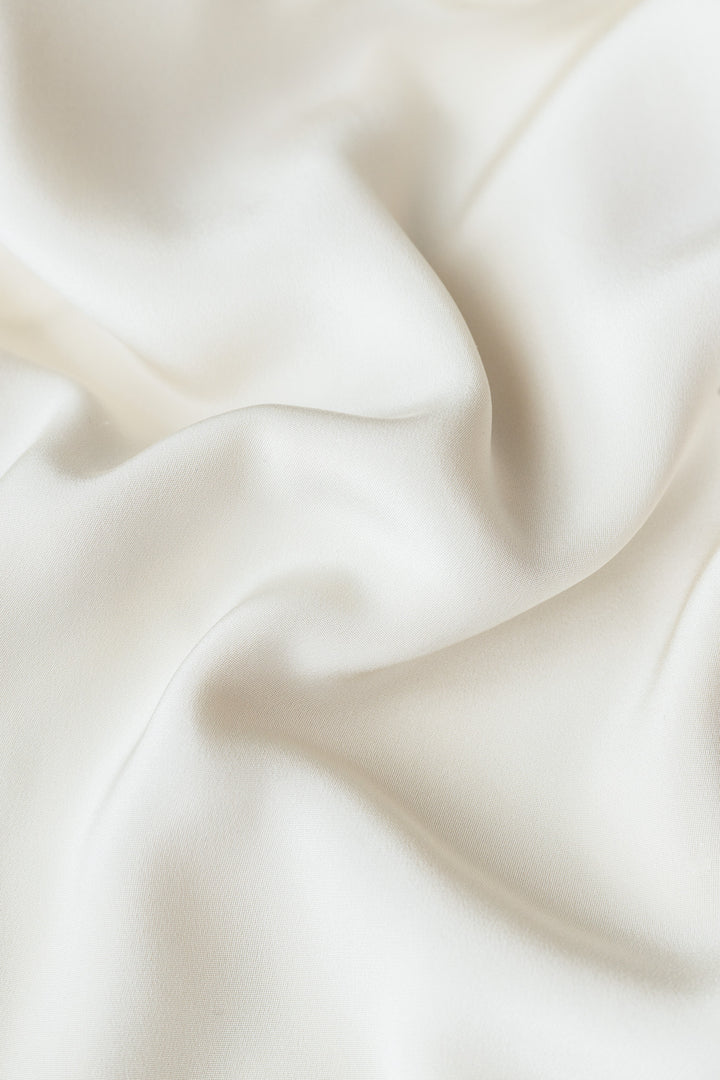 GARDENIA CREAM SILK T-SHIRT DRESS WITH BOW DETAIL