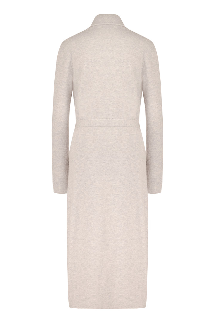 ELEOCHARIS LONG PALE BEIGE CASHMERE CARDIGAN