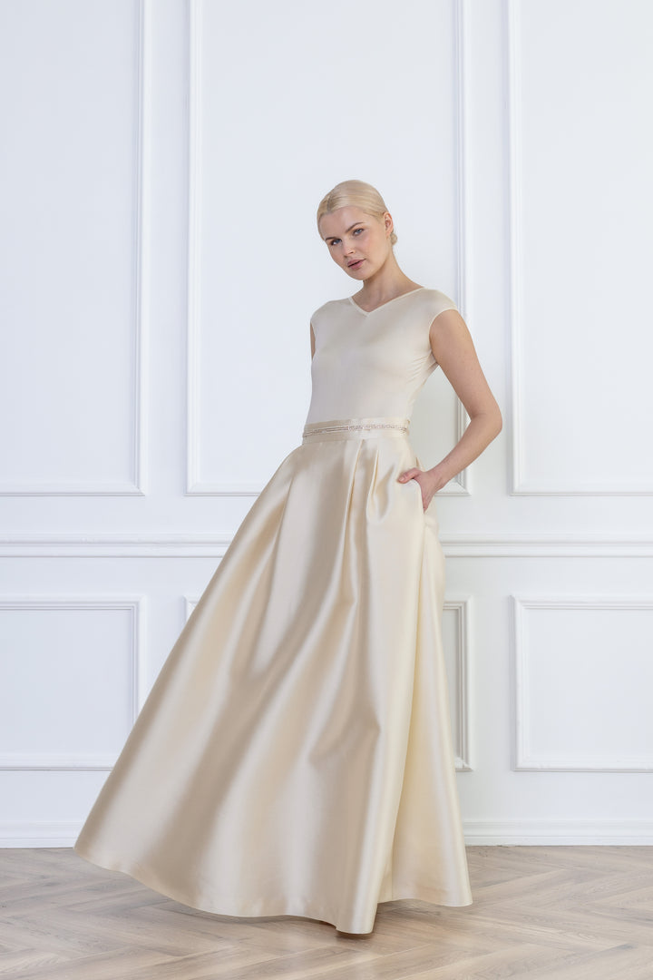GLORIOSA BUTTER YELLOW MAXI SKIRT