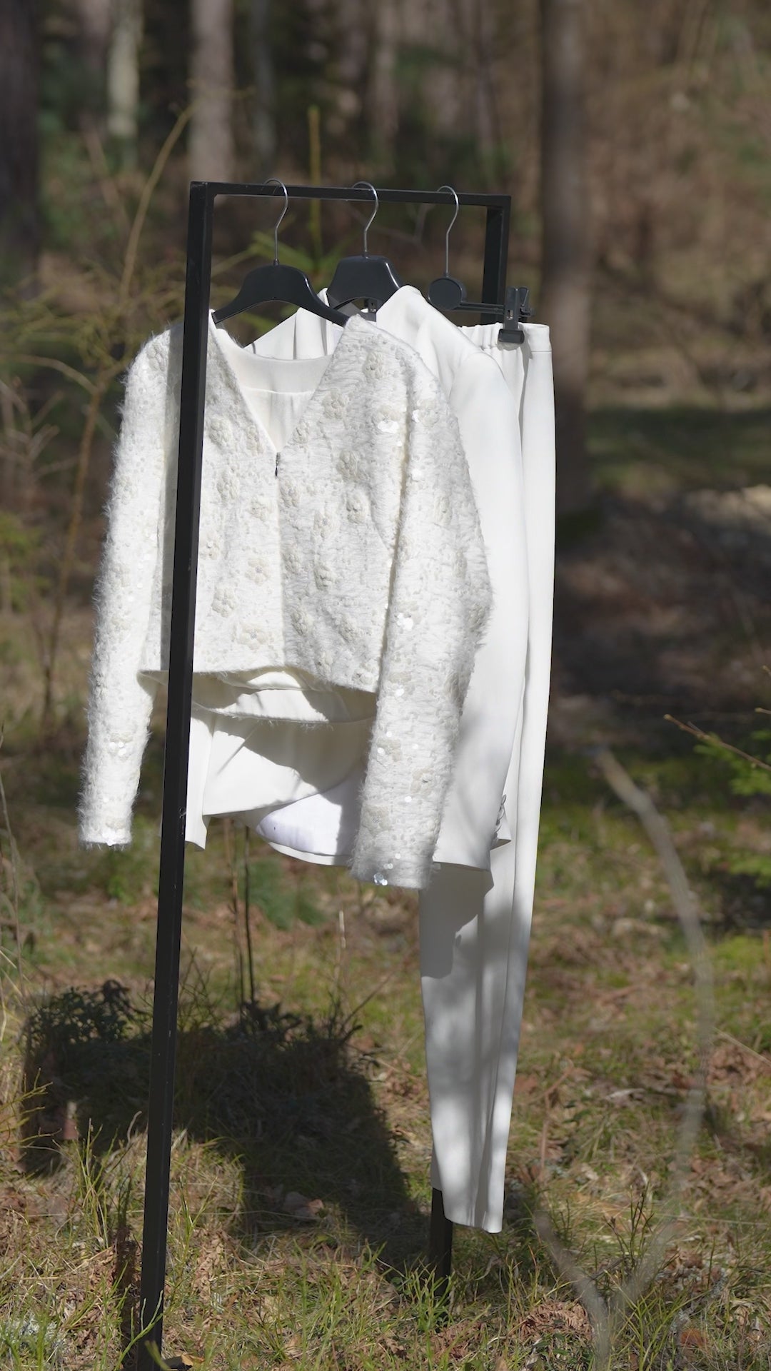 ELEGIA WHITE SILK CLASSICAL PANTS