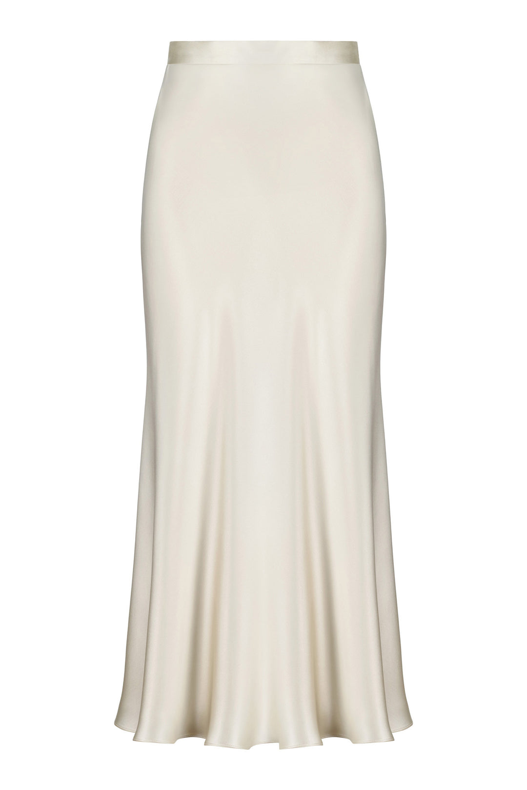 GLADIOLUS BEIGE SILK SATIN SLIP SKIRT