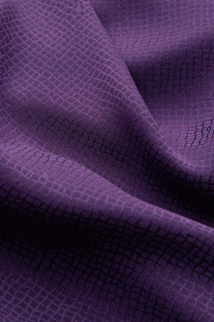 LEIBNITZIA PURPLE VELVET SILK DRESS WITH THE BELT