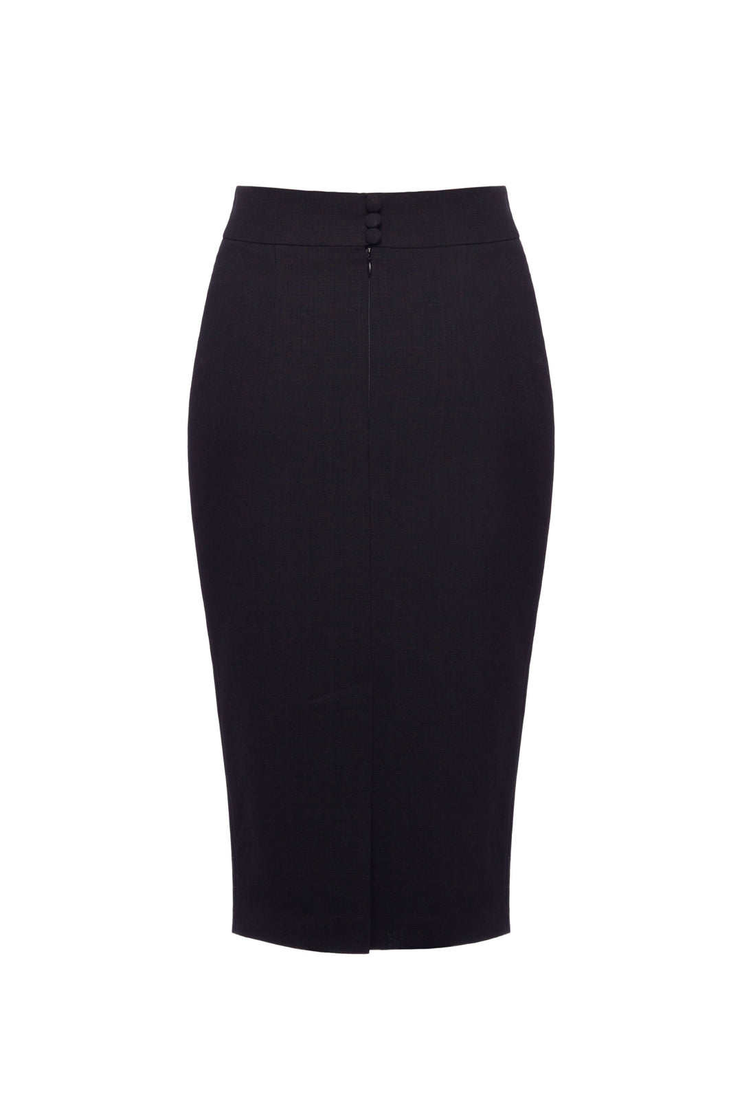 LAGETTA BLACK WOOL PENCIL SKIRT