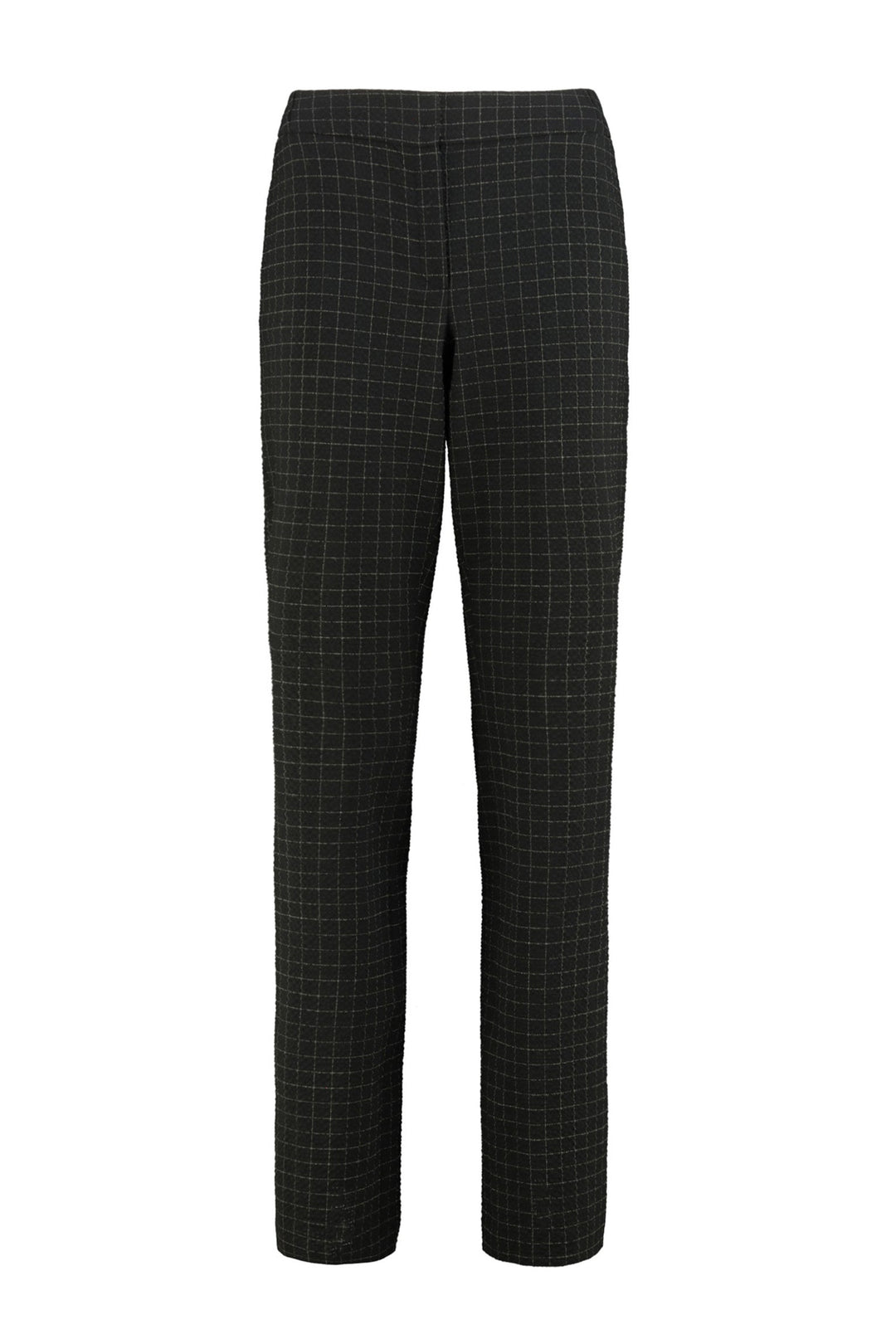 LIPARIS BLACK WOOL SEERSUCKER CLASSICAL PANTS