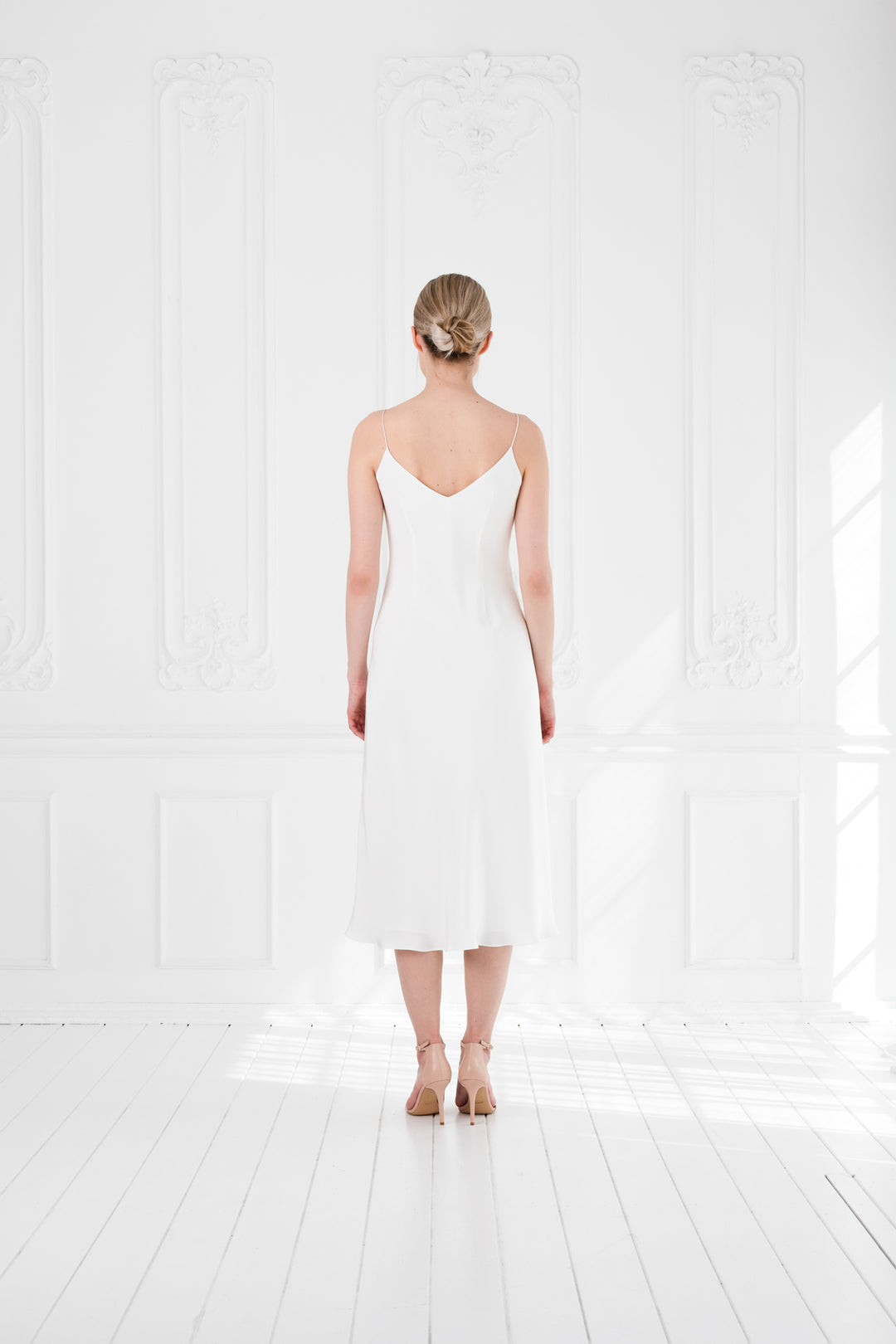 ARIA IVORY SILK SLIP DRESS