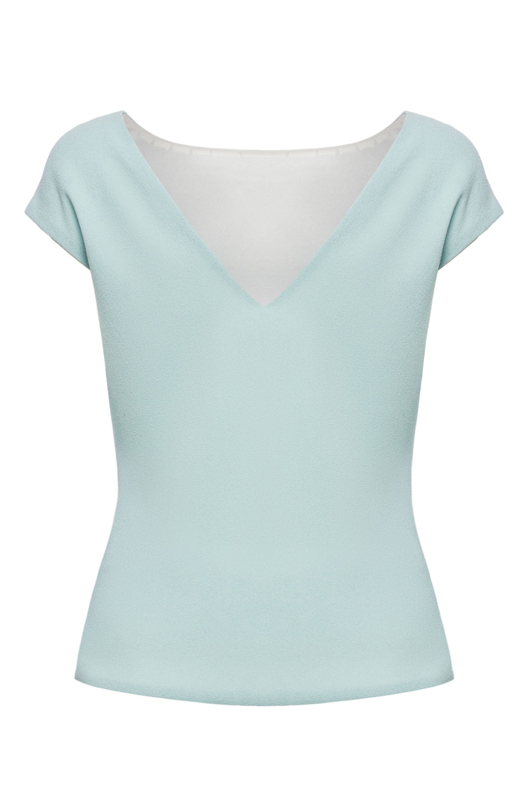 SALVIA MINT GREEN WOOL CREPE BLOUSE