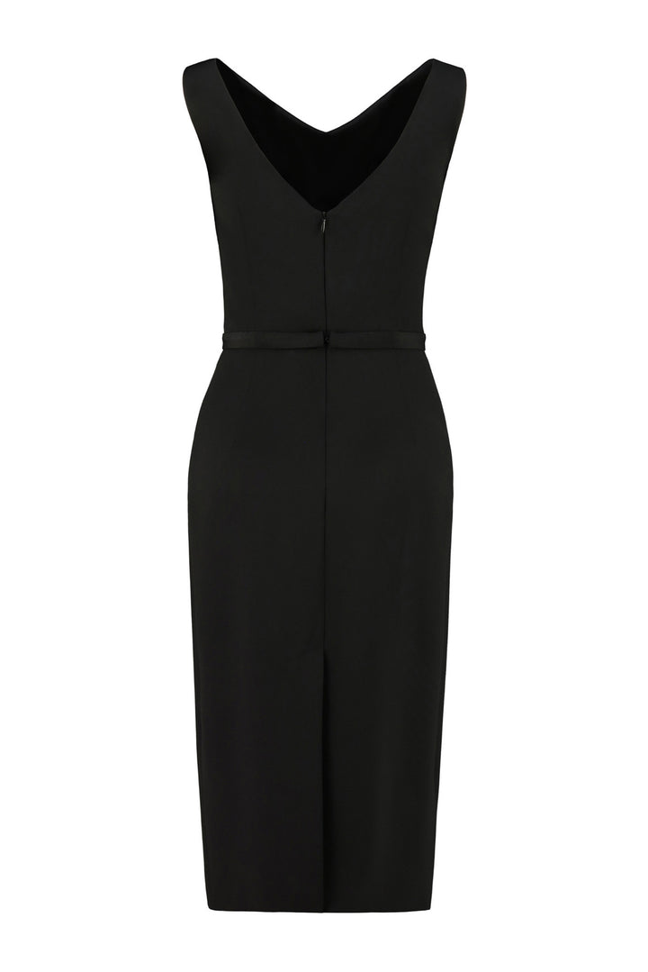 LAGENANDRA LITTLE BLACK SILK PENCIL DRESS