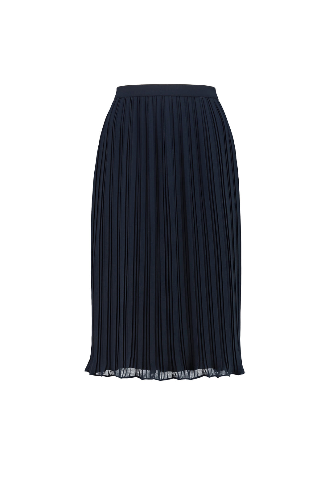 LANTANA NAVY BLUE PLISSÉ PENCIL SKIRT