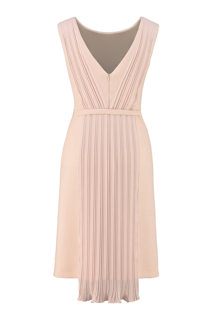 LUPINUS NUDE PINK A-LINE COCKTAIL DRESS WITH A PLEATED BACK DETAIL