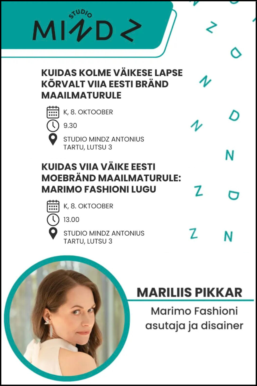 MARILIIS PIKKAR ESINEMINE: TARTU ETTEVÕTLUSNÄDAL