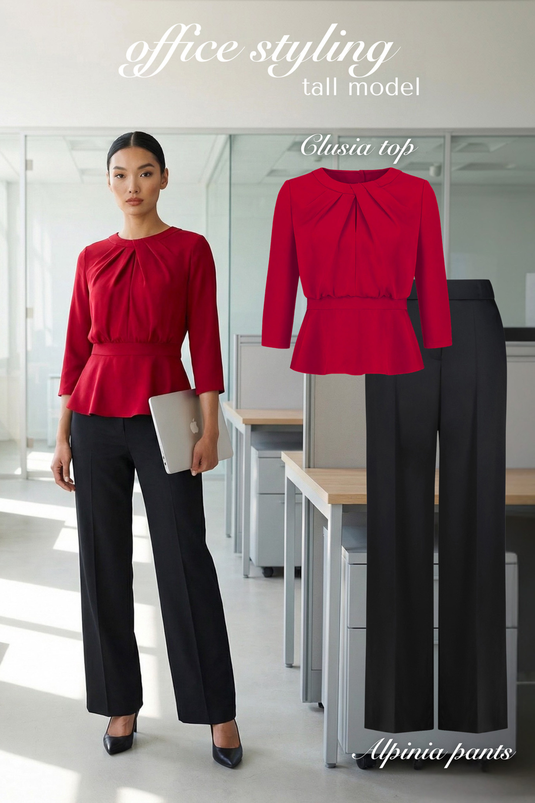 BASE CAPSULE WARDROBE SET: RED & BLACK