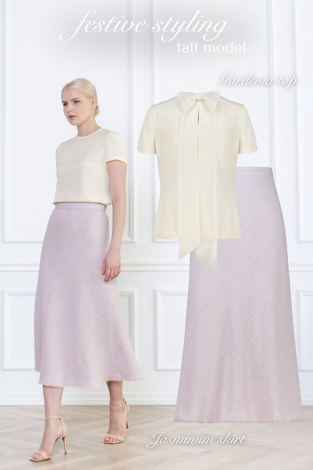 GARDENIA CREAM SILK BLOUSE WITH BOW DETAIL