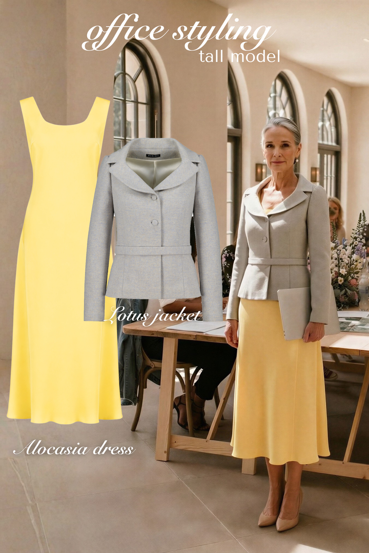 ALOCASIA PRIMROSE YELLOW SILK SLIP DRESS