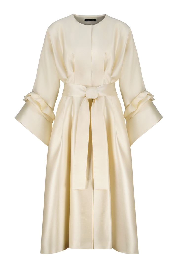 ADLUMIA BUTTER YELLOW COAT DRESS