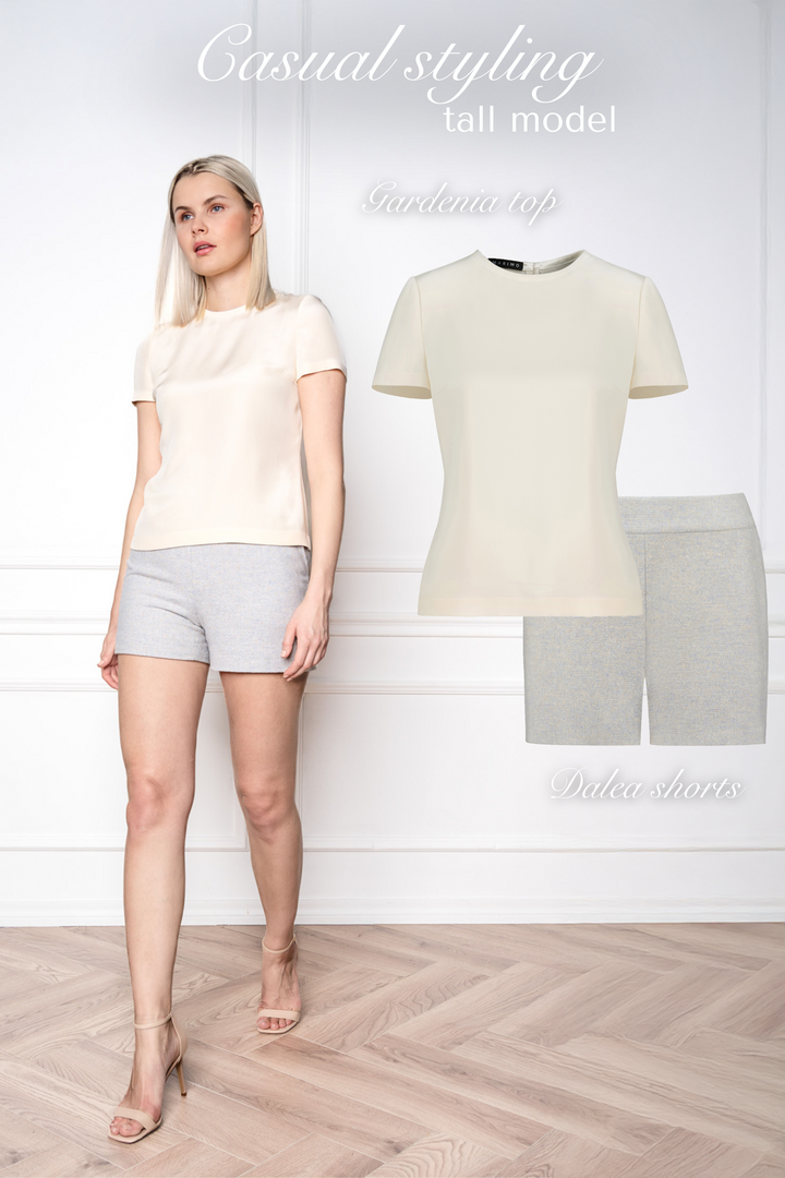 GARDENIA CREAM SILK BLOUSE WITH BOW DETAIL