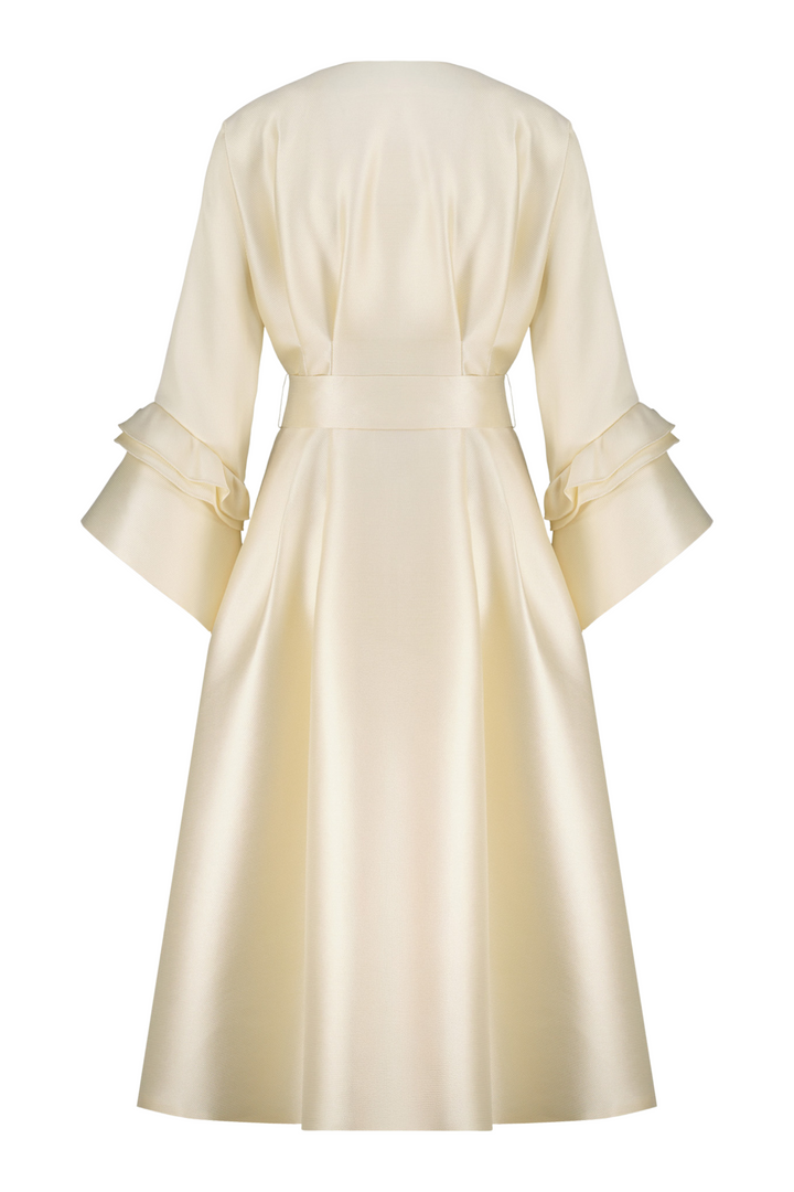 ADLUMIA BUTTER YELLOW COAT DRESS