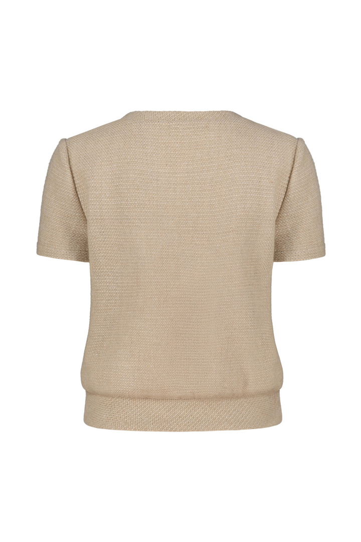 CANELLA BEIGE TEXTURED ALPACA-WOOL BLOUSE
