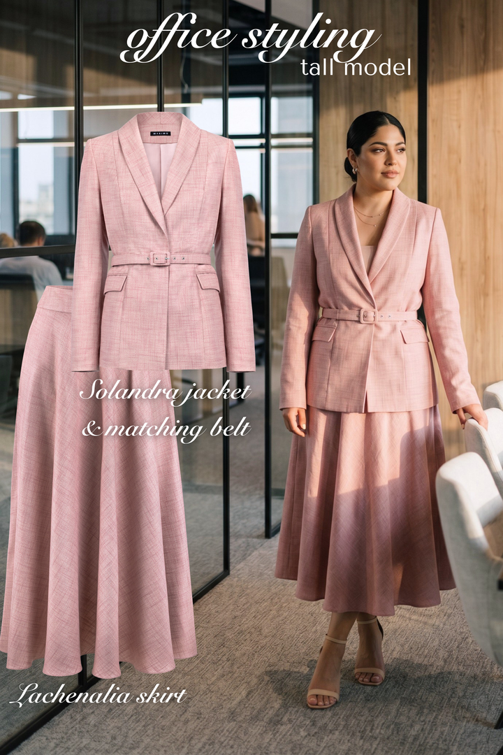 SOLANDRA DUSTY PINK BAMBOO BLAZER JACKET