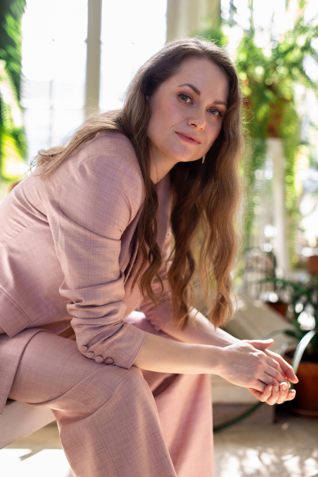 SOLANDRA DUSTY PINK BAMBOO BLAZER JACKET