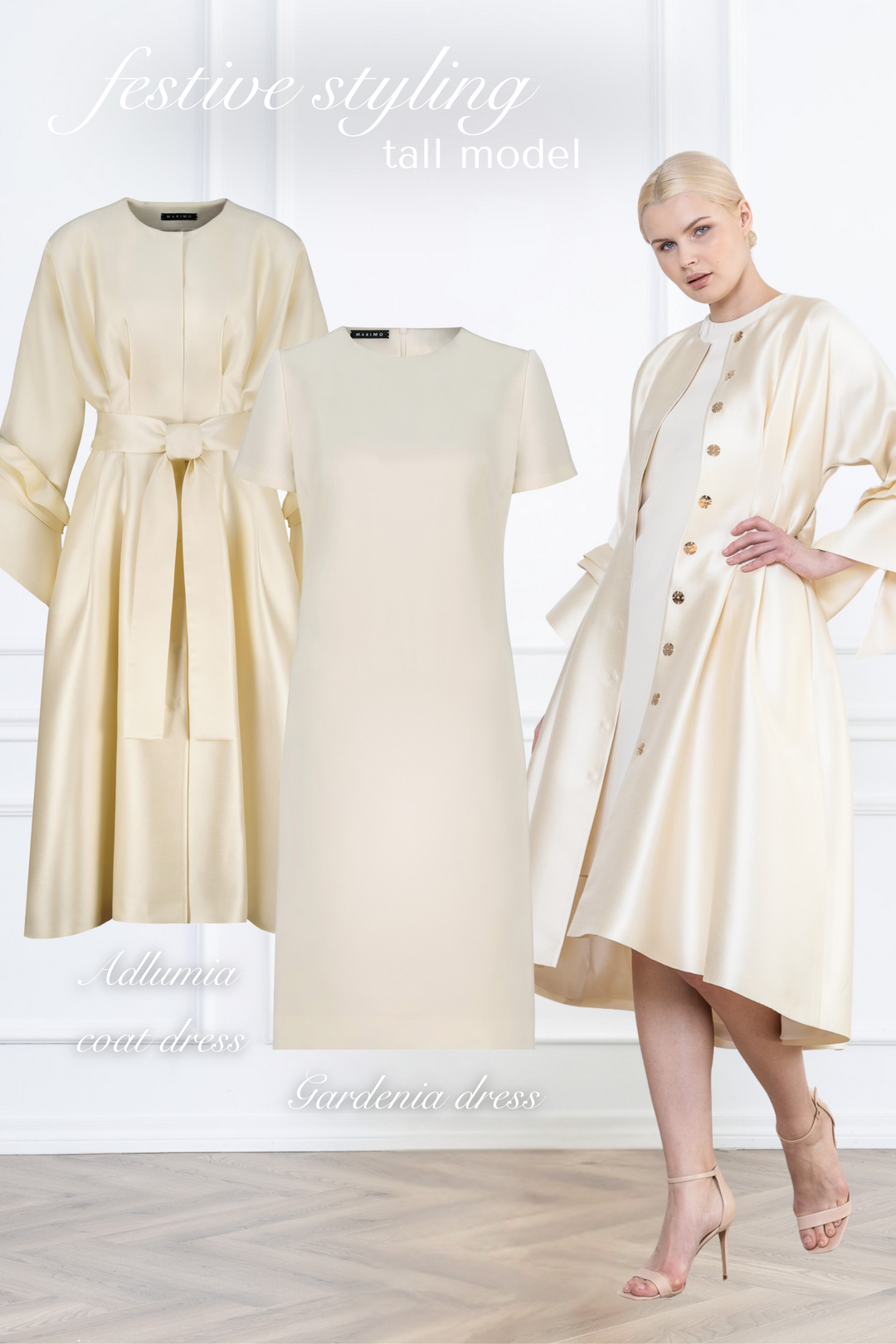 ADLUMIA BUTTER YELLOW COAT DRESS