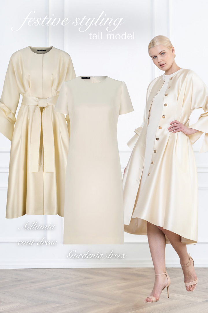 ADLUMIA BUTTER YELLOW COAT DRESS