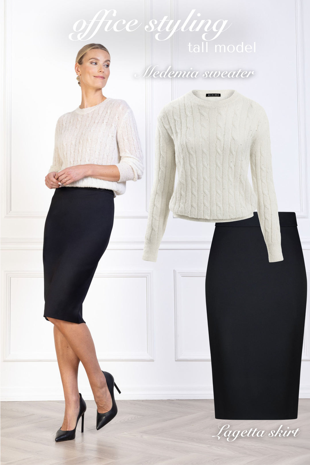 MEDEMIA STONE IVORY CABLE-KNIT ALPACA WOOL BLEND SWEATER