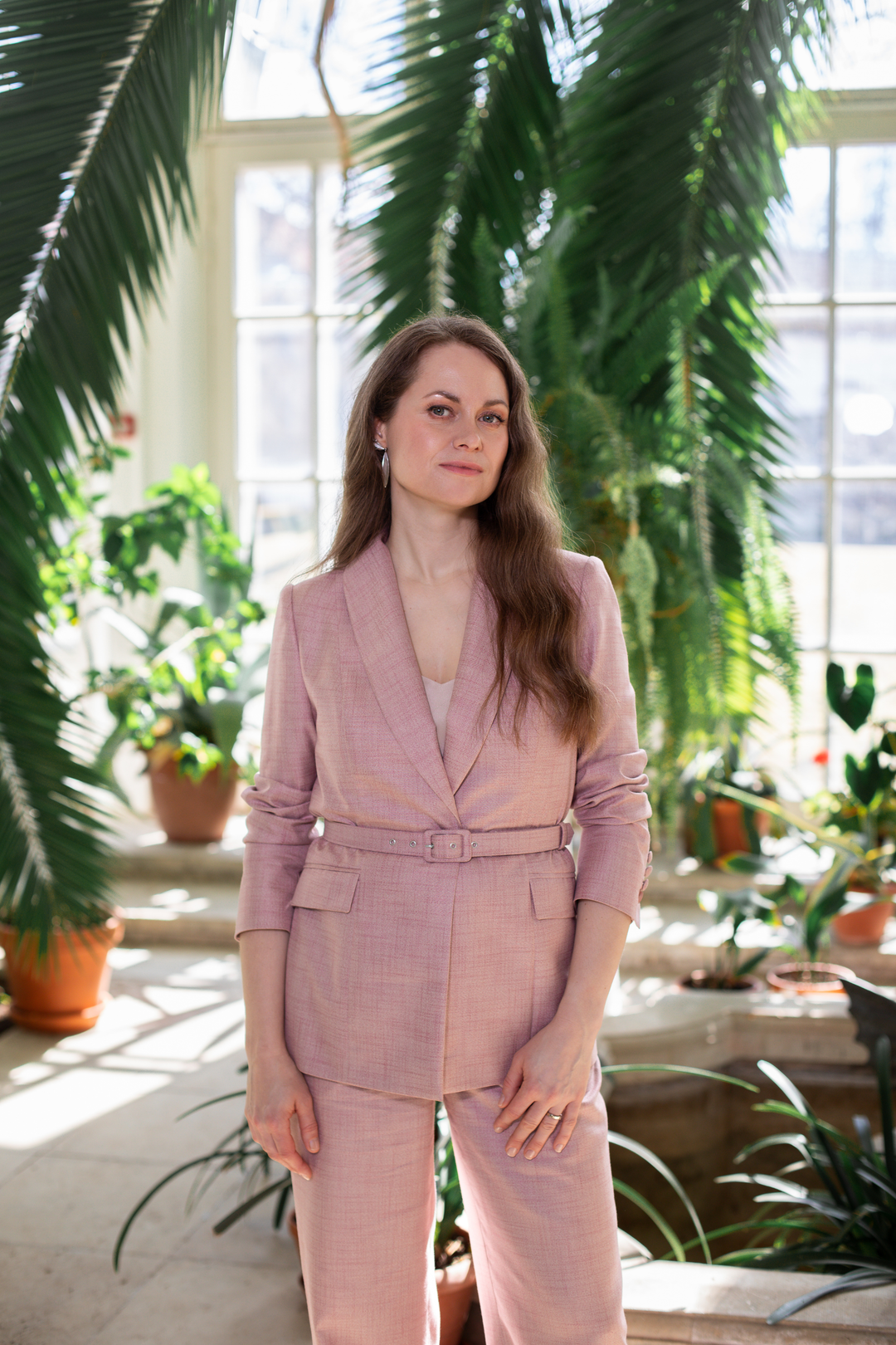 SOLANDRA DUSTY PINK BAMBOO BLAZER JACKET