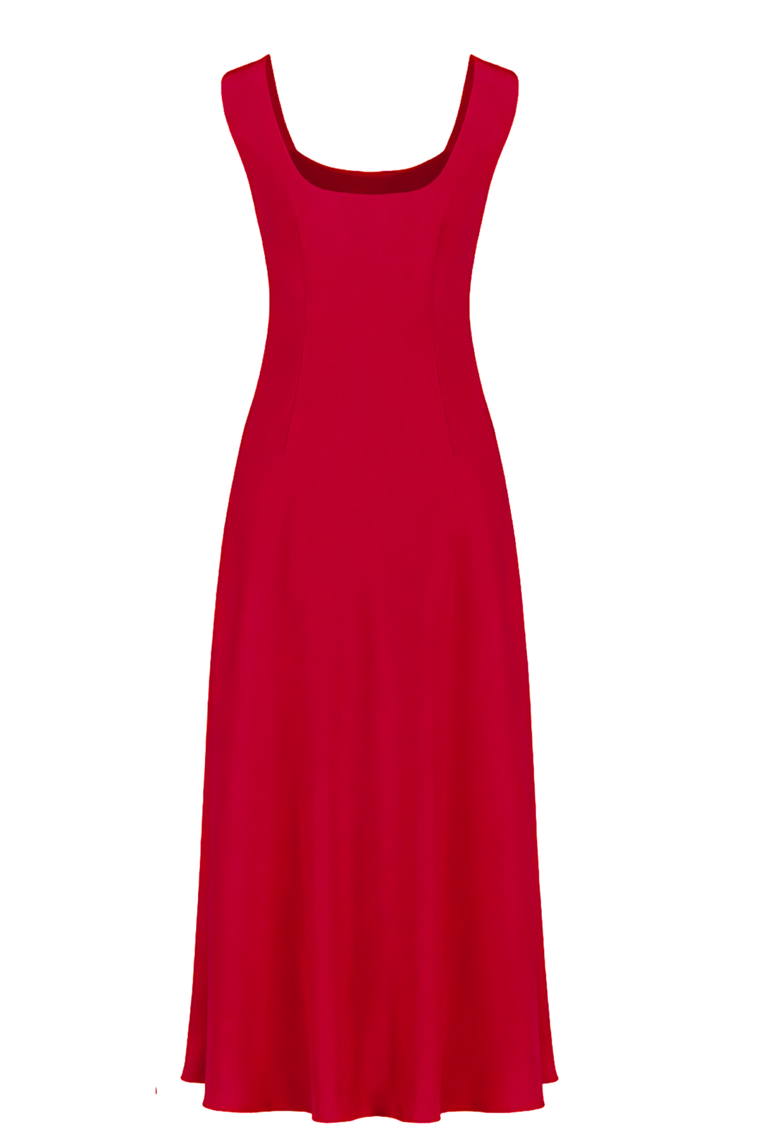 ALOCASIA RED SILK SLIP DRESS