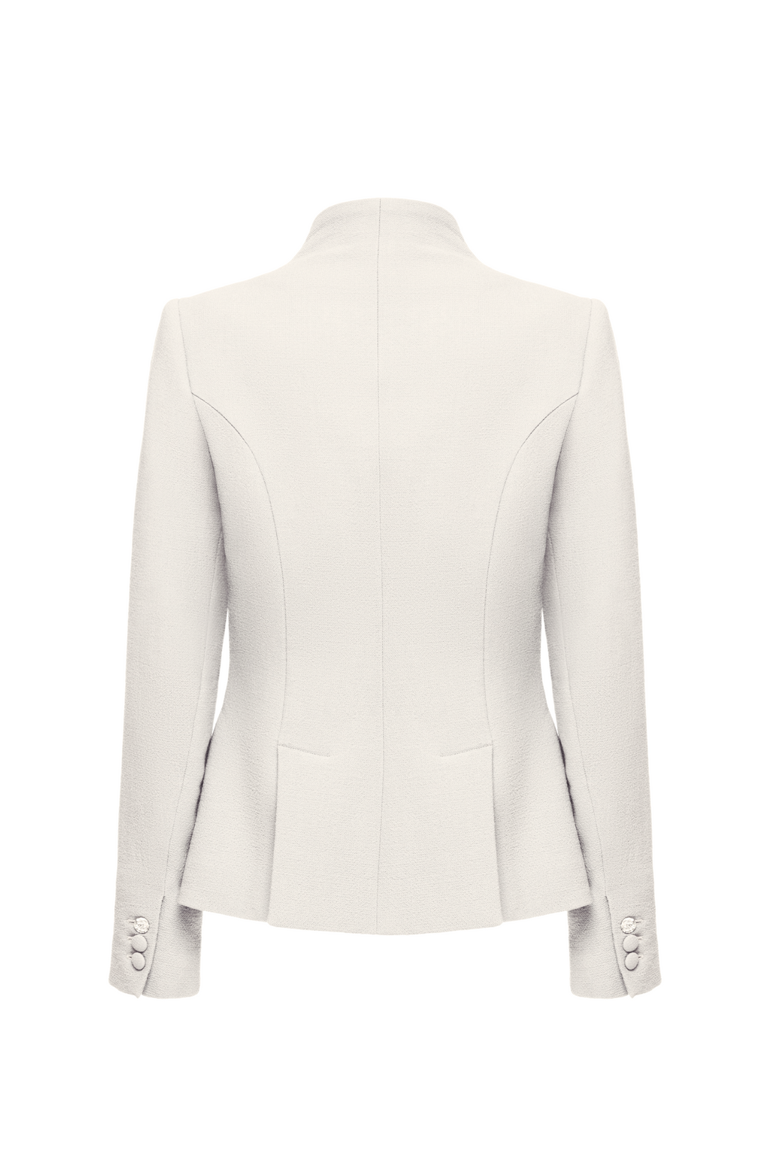 OLEANDRA IVORY WOOL JACKET WITH CRYSTAL EMBROIDERY