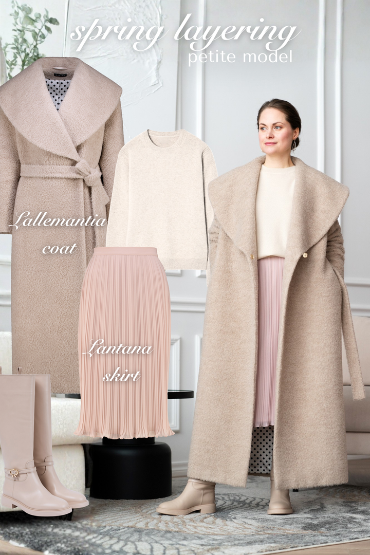 LALLEMANTIA BEIGE OVERSIZED BABY ALPACA BLEND WINTER COAT